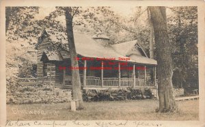 NY, Adirondack Mountains? New York, RPPC, Elmwood 1897, Cabin or Lodge