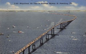 Air View of Sunshine Skyway St Petersburg FL