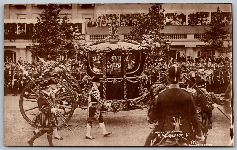 London England 1911 RPPC Real Photo Postcard Coronation King George V