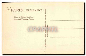 Postcard Old Paris while strolling Place Vendome Column and
