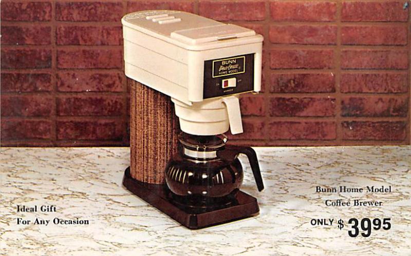 Bunn Home Model Coffee Brewer Advertising Unused 