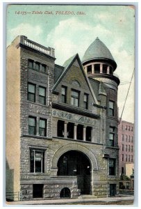 Toledo Ohio OH Postcard Toledo Club Exterior View Building c1910 Vintage Antique