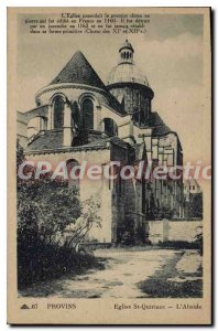 Old Postcard Provins Eglise Sainte Croix The Apse