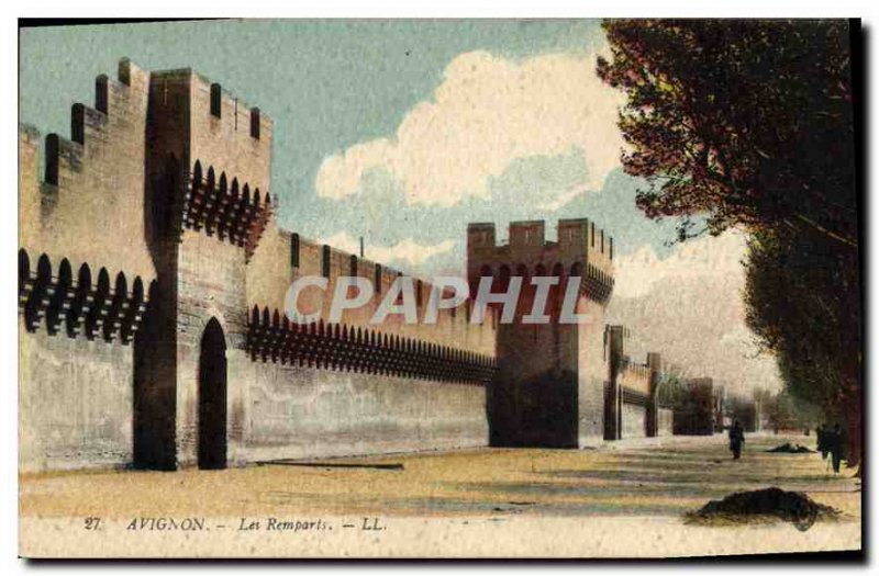 Postcard Old Avignon Ramparts