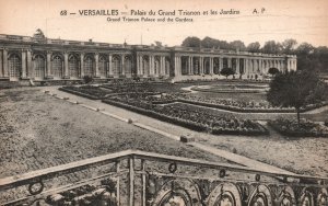 Vintage Postcard 1910's Palais Du Grand Trianon Et Les Jardins Versailles France