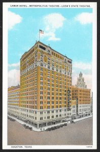 Lamar Hotel Metropolitan Theater Loews State Theater Houston Texas Unused c1920s