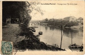 CPA Levallois Perret Paysage dans l'Ile de la Jatte (1311154)