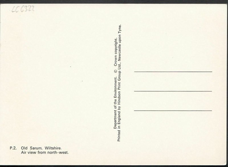 Wiltshire Postcard - Aerial View of Old Sarum  LC6322