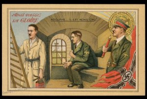 France Anti-Nazi Anti-Hitler Germany Patriotic Card 99835