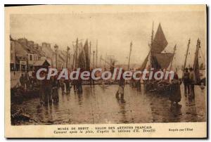 Postcard Ancient Museum of Brest living French artists Camaret after the rain...