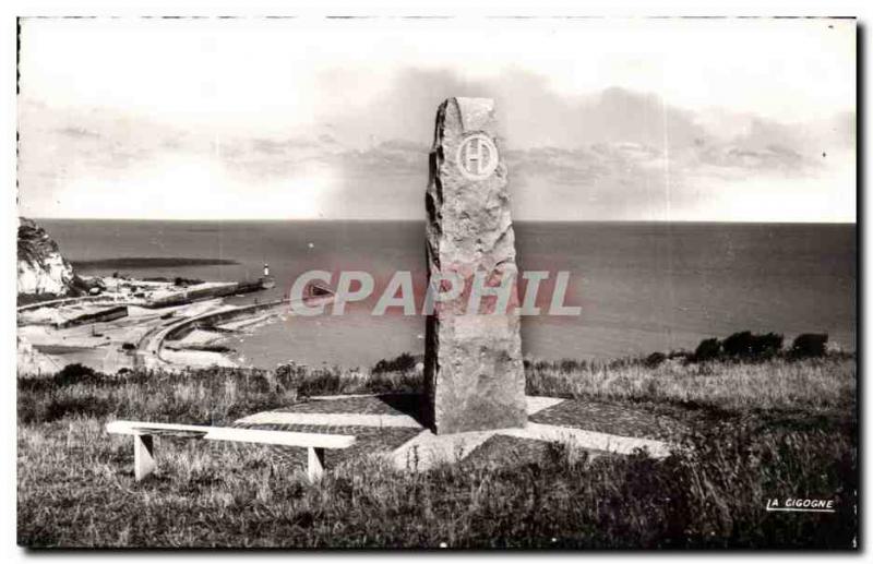 Saint Velery en Caux - The commemorative monument on the cliffs - Old Postcard