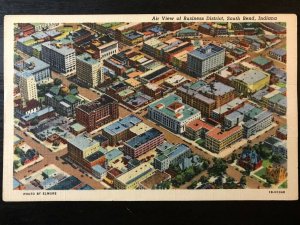 Vintage Postcard 1941 Air View Business District South Bend Indiana (IN)