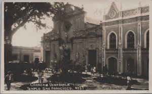 Venezuela Caracas Templo San Francisco Vintage RPPC C125