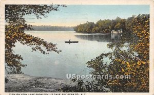 View on York Lake from Devil's Cave - Misc. Sullivan County, New York
