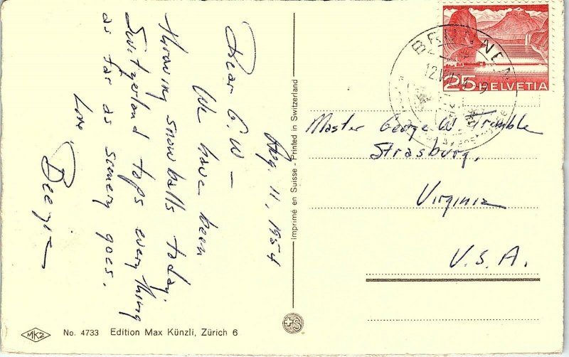 1940s Max Kunzli Anthropomorphic Kittens Iron Burning Mom Gossip Postcard 7-27 