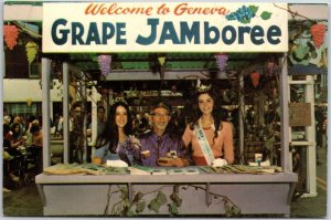 Welcome To Geneva Grape Jamboree Grape Belt Of Ohio OH Entertainment Postcard