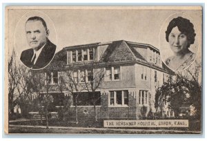 c1920's Mercy Hospital Building Classic Car Ground Jackson Michigan MI Postcard