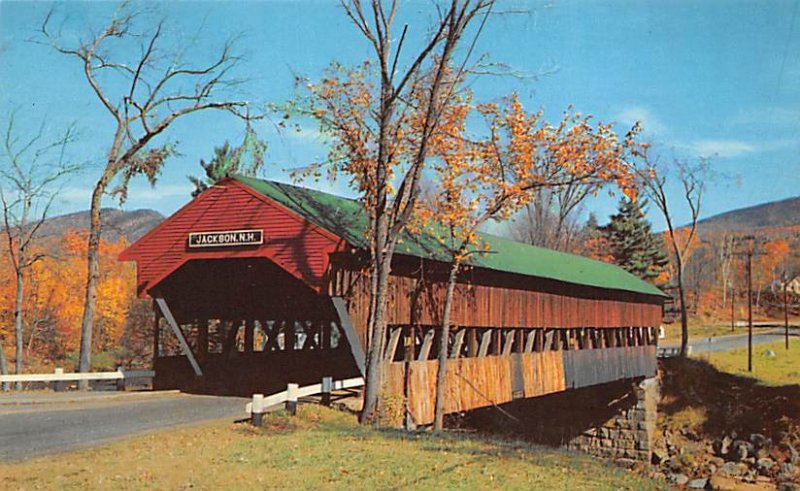 Jackson Covered Bridge Over Ellis River Jackson, New Hampshire USA Unused 