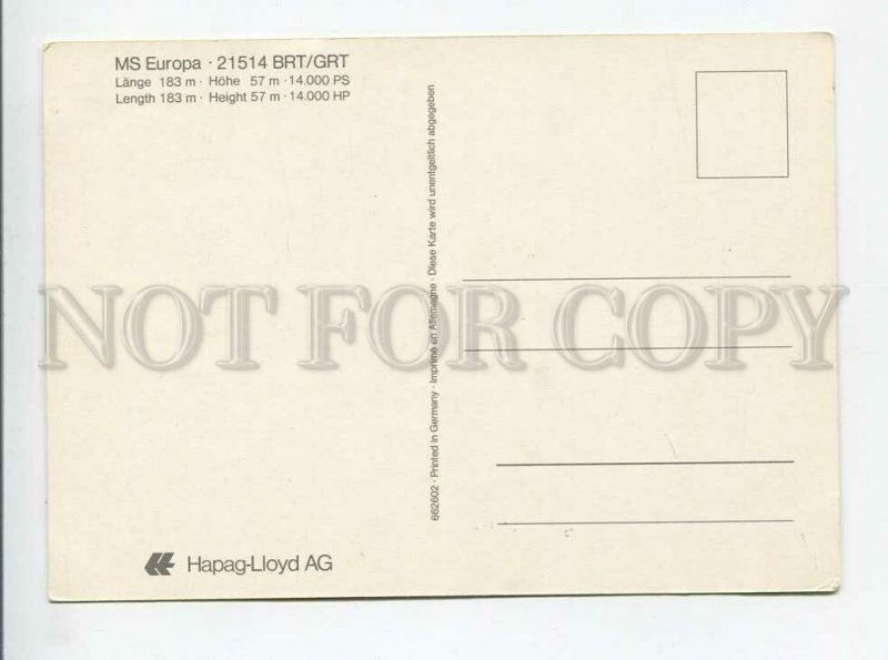 3179323 Ship MS Europa old postcard
