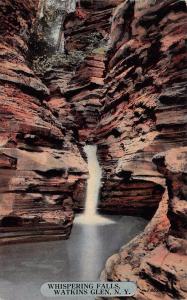 WATKINS GLEN, NY  New York    WHISPERING FALLS  Schuyler County   1913 Postcard