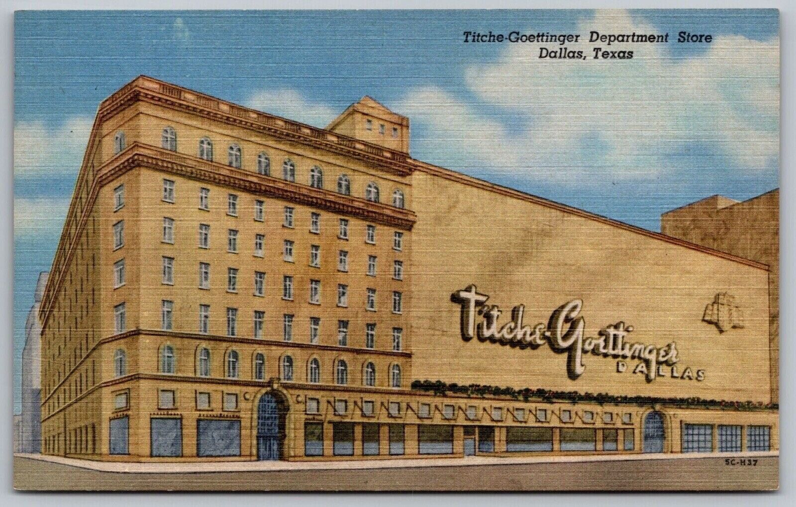 Dallas Texas Titche Goettinger Department Store Streetview Linen