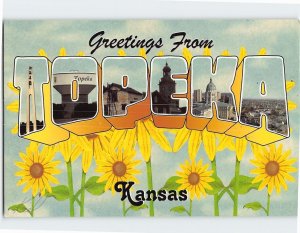 Postcard Greetings From Topeka Kansas USA