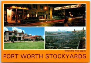 Postcard - Where the West begins, Fort Worth Stockyard - Fort Worth, Texas