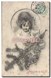 Old Postcard Fantasy Wishes Merry Christmas (children)