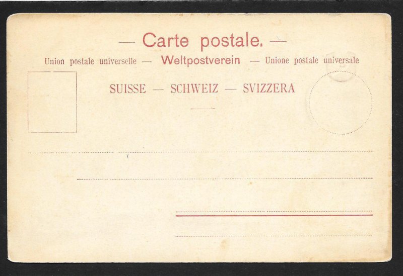 SWITZERLAND Stamps on Postcard Flowers Unused c1905