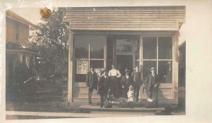 RPPC M.F. CATON MAILMAN BASEBALL POSTER PENNSYLVANIA REAL PHOTO POSTCARD (1907)