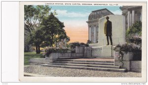 Lincoln Statue, State Capitol Grounds, Springfield, Illinois, 1910-1920s