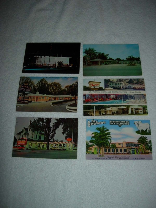 Ocala FL - Lot Of 6 Great Vintage Postcards - x0593