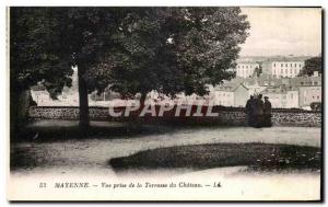 Old Postcard Mayenne View Jack La Terrasse du Chateau