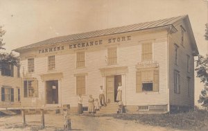 ZC1/ Gustavas Ohio RPPC Postcard c1910 Farmers Exchange Store PO 93