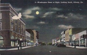 Washington Street At Night Looking South Albany Georgia