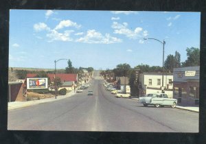 SOAP LAKE WASHINGTON DOWNTOWN STREET SCENE OLD CARS VINTAGE POSTCARD