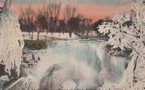 Winter View of Minnehaha Falls, Minneapolis MN, Minnesota - DB