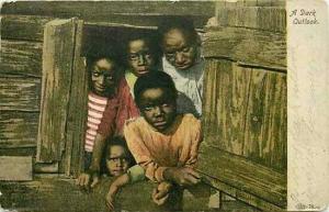 Black Americana, A Dark Outlook, Black Family looking out Window, No 78-1