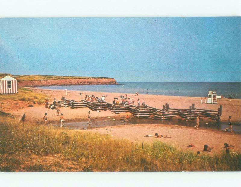 Unused Pre-1980 BEACH SCENE Rustico Beach - By New Glasgow PE d6498