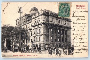 1905 Montreal Quebec Canada Postcard Court House Import Exterior View Building