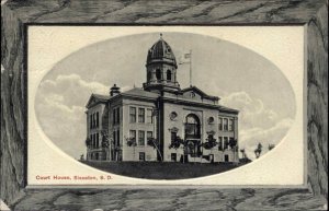 Sisseton South Dakota Court House Frame Border c1910 Vintage Postcard