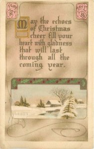 Arts Crafts Christmas Saying 1910 G.A. Company Postcard 20-14075