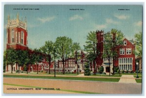c1940's Loyola University Exterior New Orleans Louisiana LA Unposted Postcard