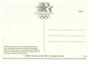 Postcard 1984 Olympics, Los Angeles, California Rowing Sculling