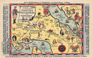 Williamsburg to Yorktown Virginia, USA Unused 