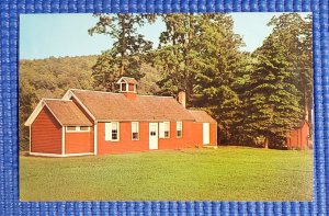 Vintage Little Red Schoolhouse District School Gaylordsville, Conn Postcard