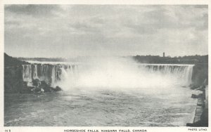 Vintage Postcard 1920's Horseshoe Falls Niagara Falls Canada The Harris Litho Co