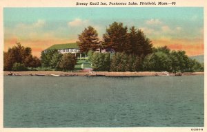 Breezy Knoll Inn Pontoosuc Lake Pittsfield Massachhsetts C.W.H. Vintage Postcard