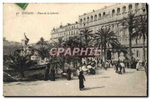 Old Postcard Toulon Place de la Liberte