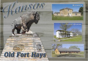 Split View of Old Fort Hays  Kansas   4 by 6